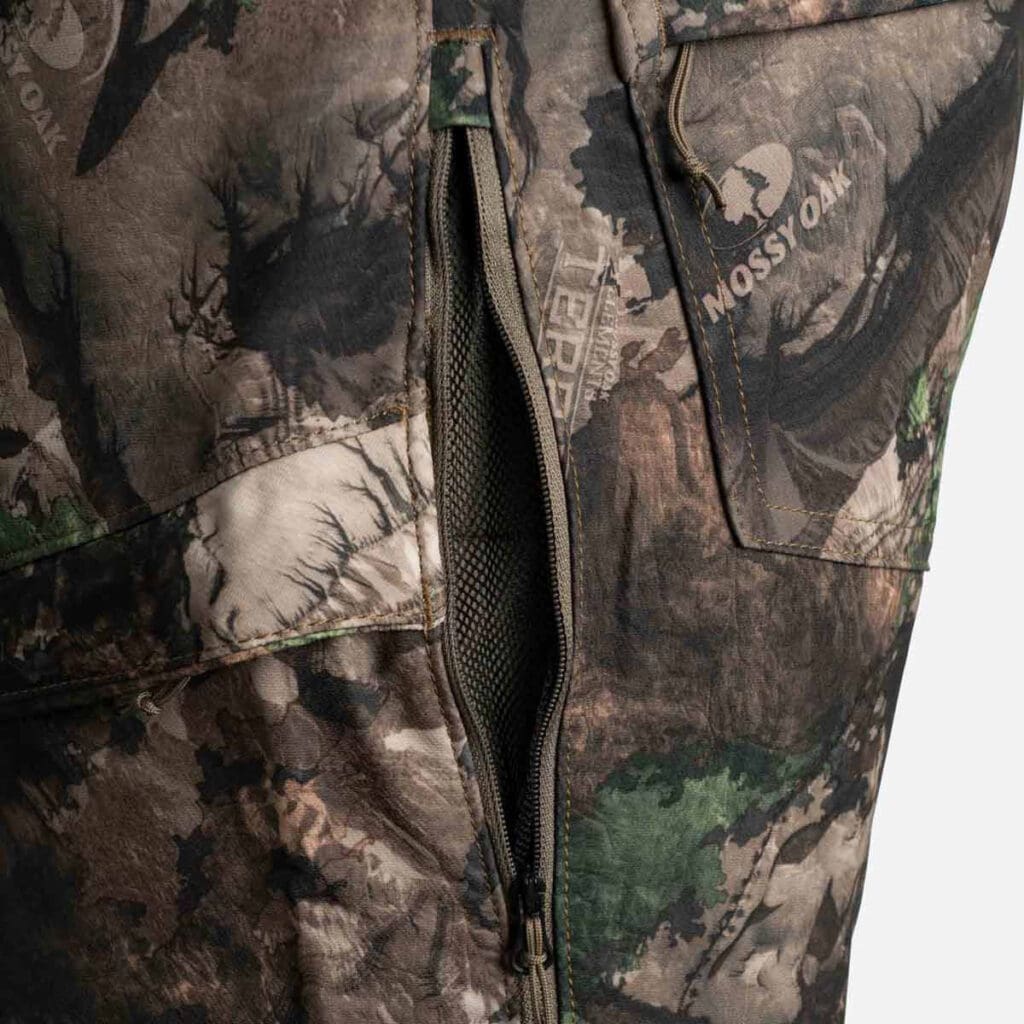 Side seam vent zips