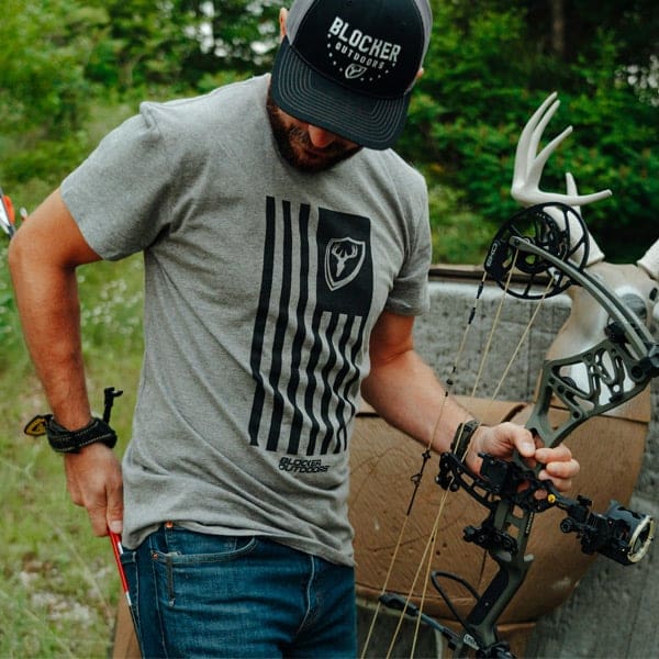 Man shooting bow