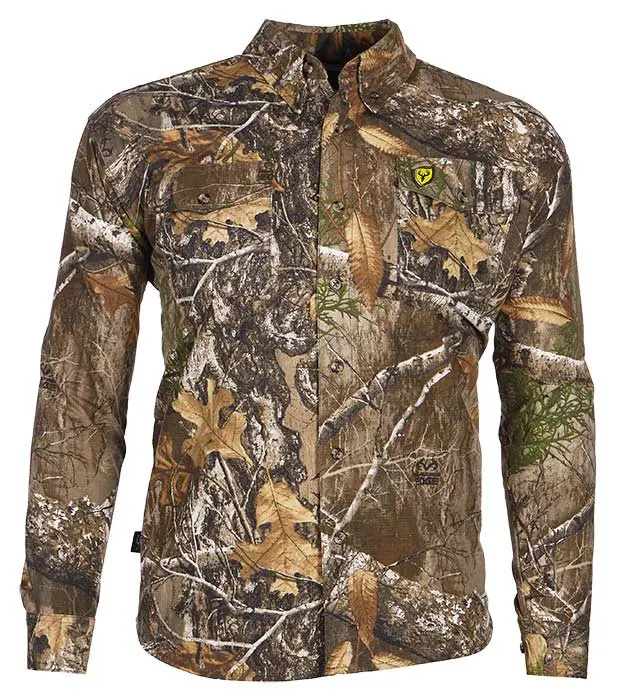 Shield™ Fused Cotton Button Up Shirt Rt Edge