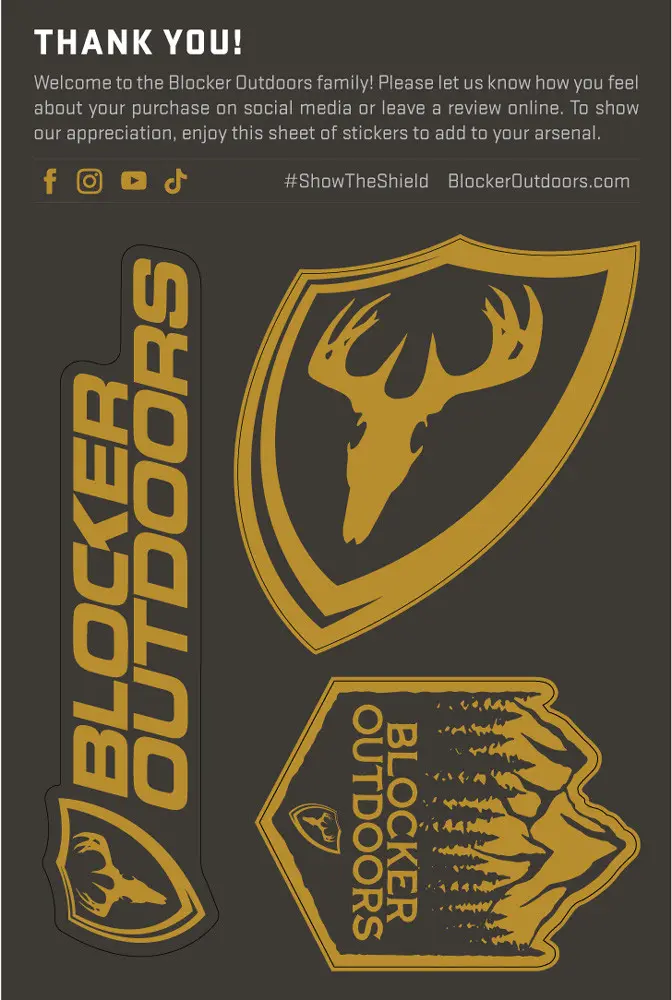 blocker outdoors custom sticker sheet